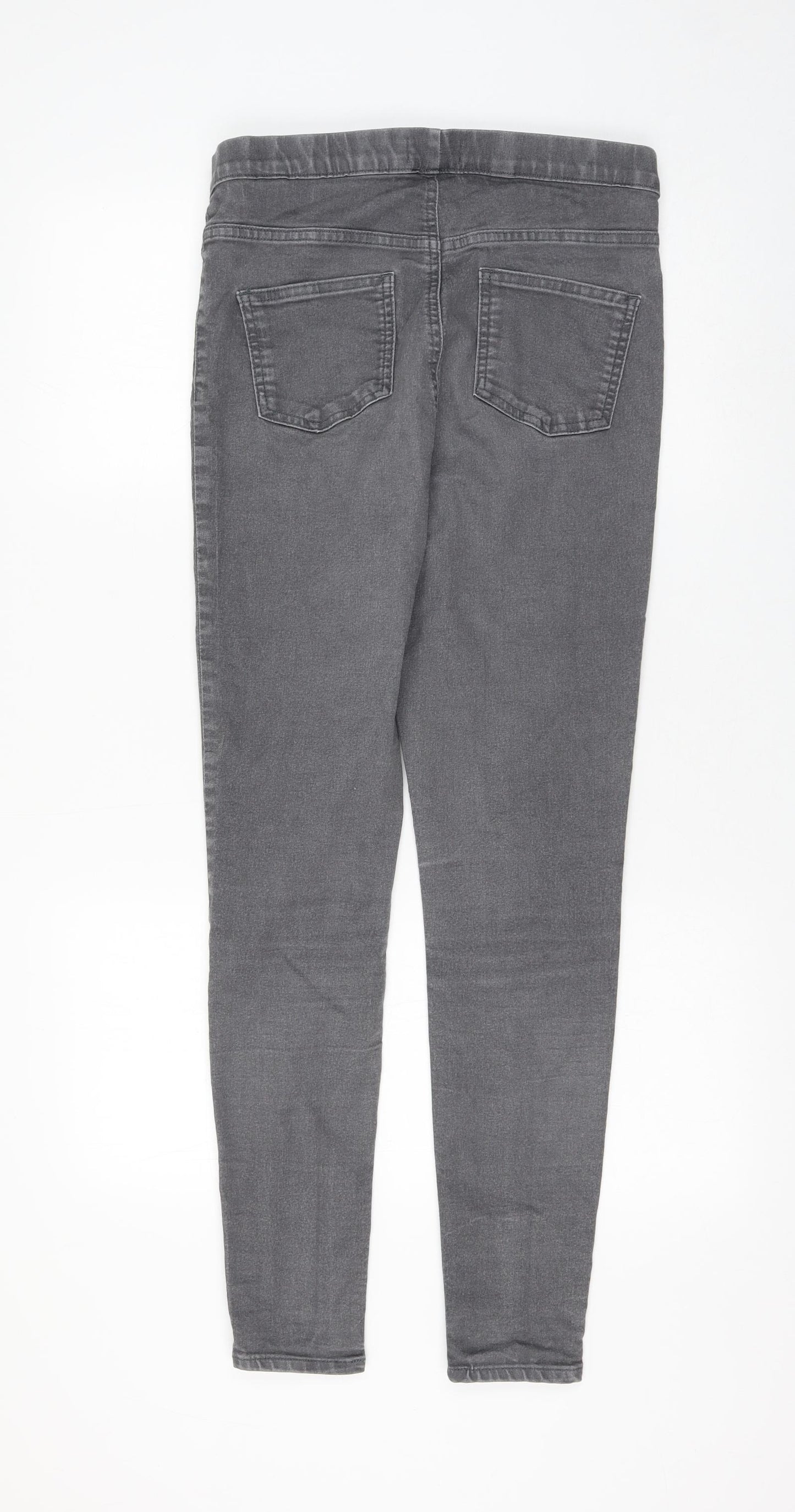 Marks and Spencer Womens Grey Cotton Jegging Jeans Size 12 L28 in Regular