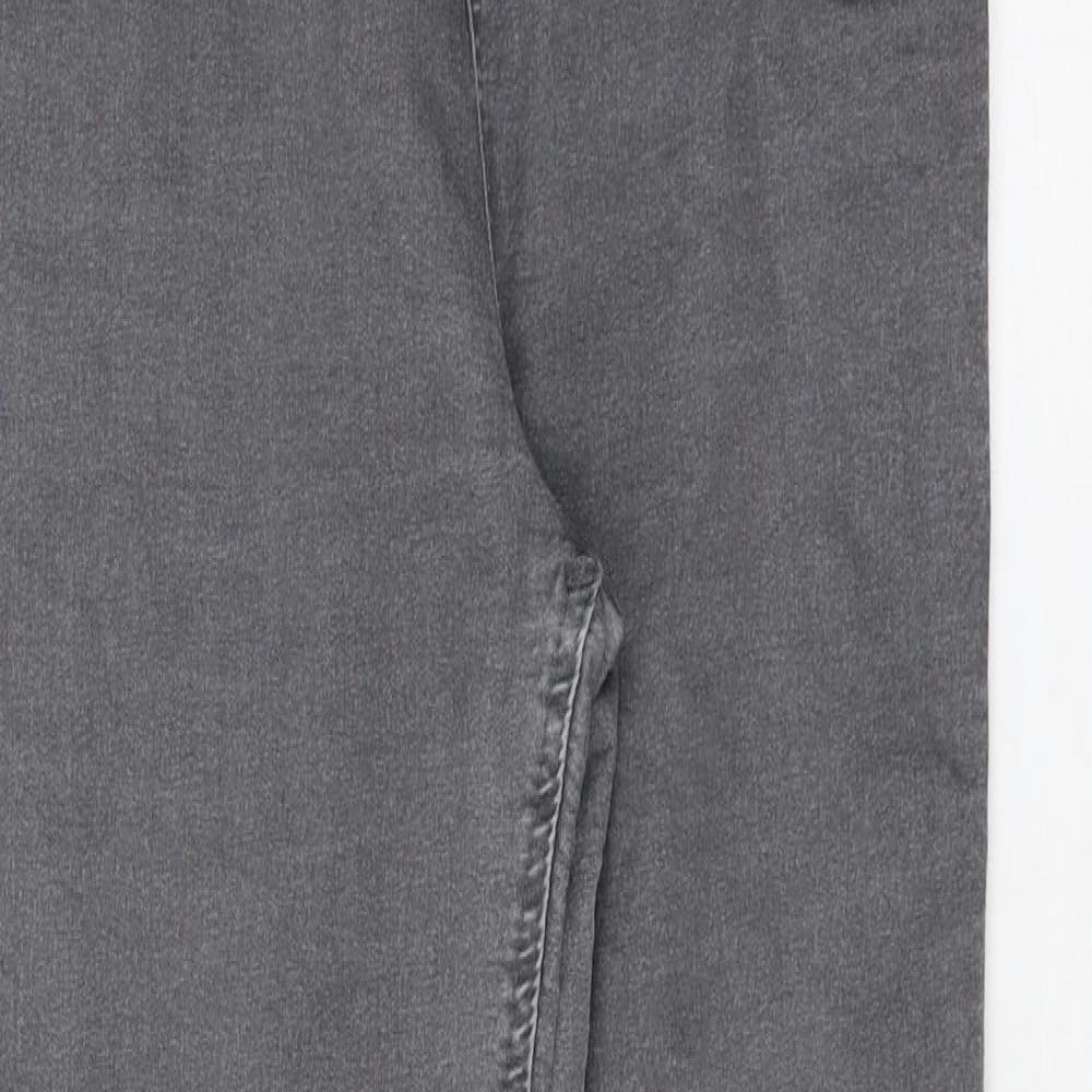 Marks and Spencer Womens Grey Cotton Jegging Jeans Size 12 L28 in Regular