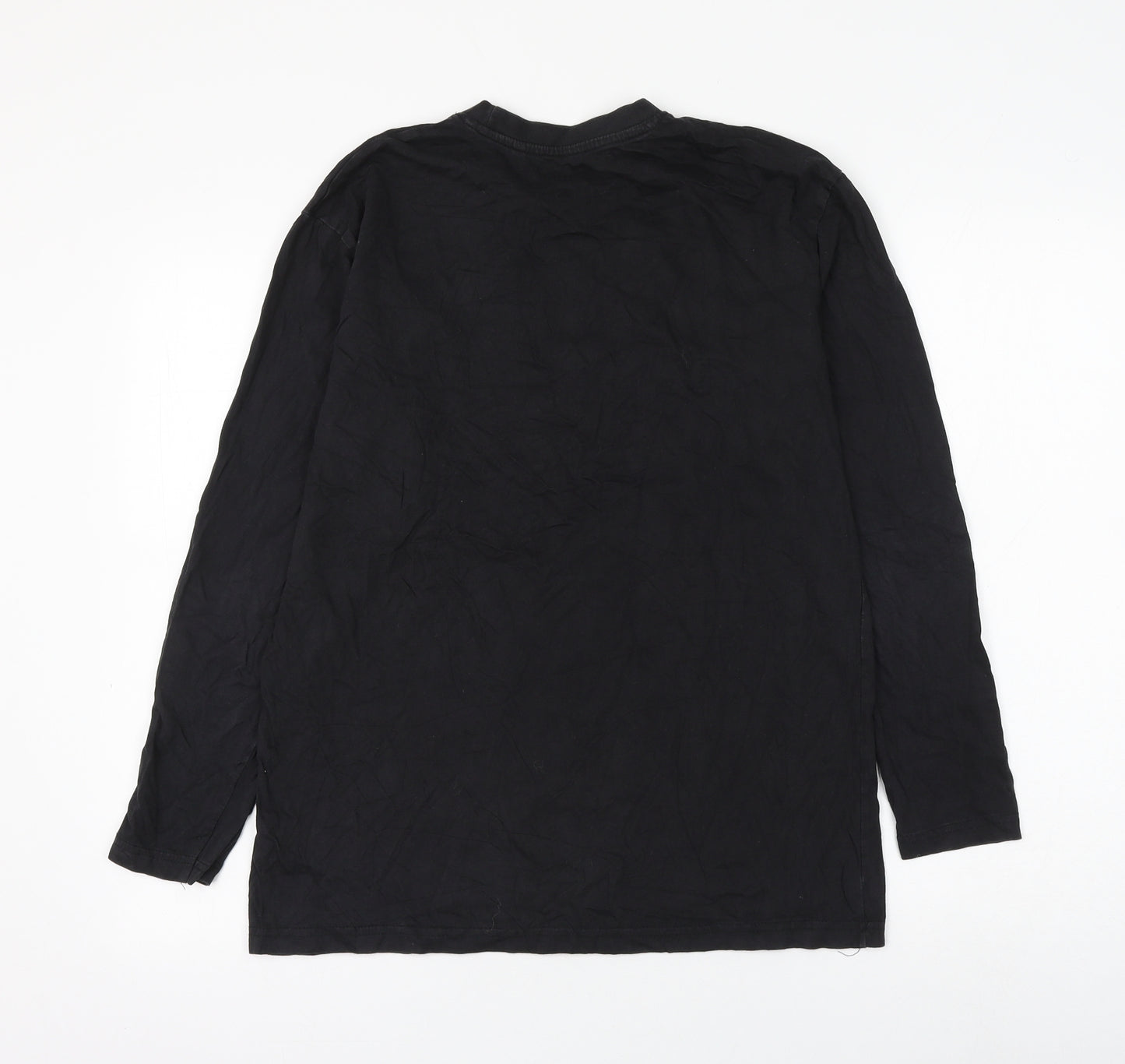Design Apparel Mens Black Cotton T-Shirt Size M Round Neck - New Zealand