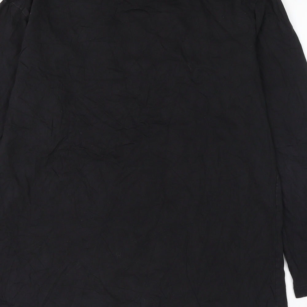 Design Apparel Mens Black Cotton T-Shirt Size M Round Neck - New Zealand