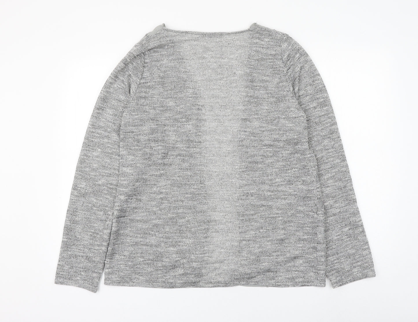 George Womens Grey V-Neck Polyester Cardigan Jumper Size 18