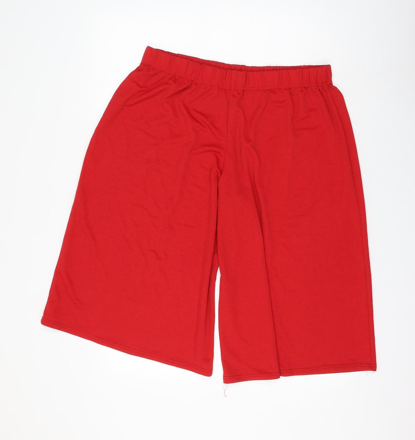 Preworn Womens Red Polyester Culotte Shorts Size 34 in L17 in Regular