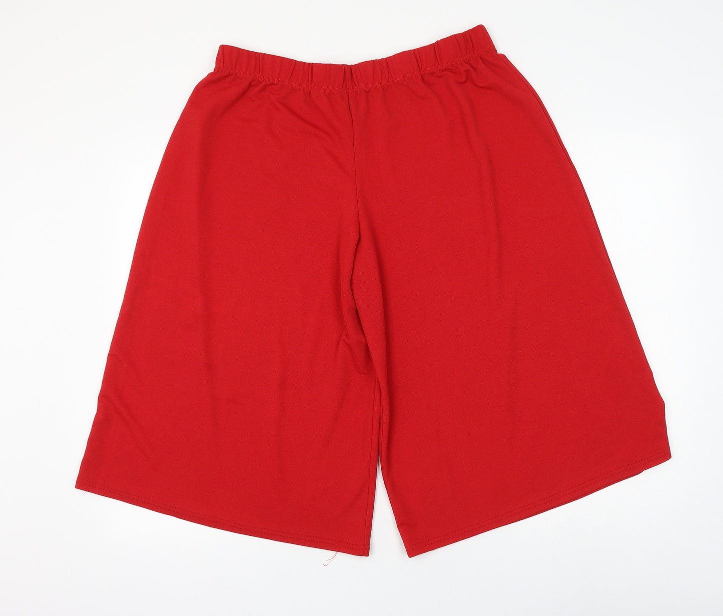 Preworn Womens Red Polyester Culotte Shorts Size 34 in L17 in Regular