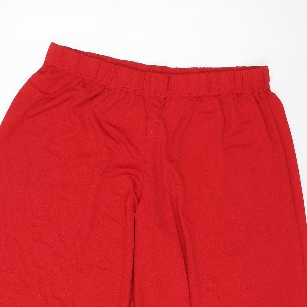 Preworn Womens Red Polyester Culotte Shorts Size 34 in L17 in Regular