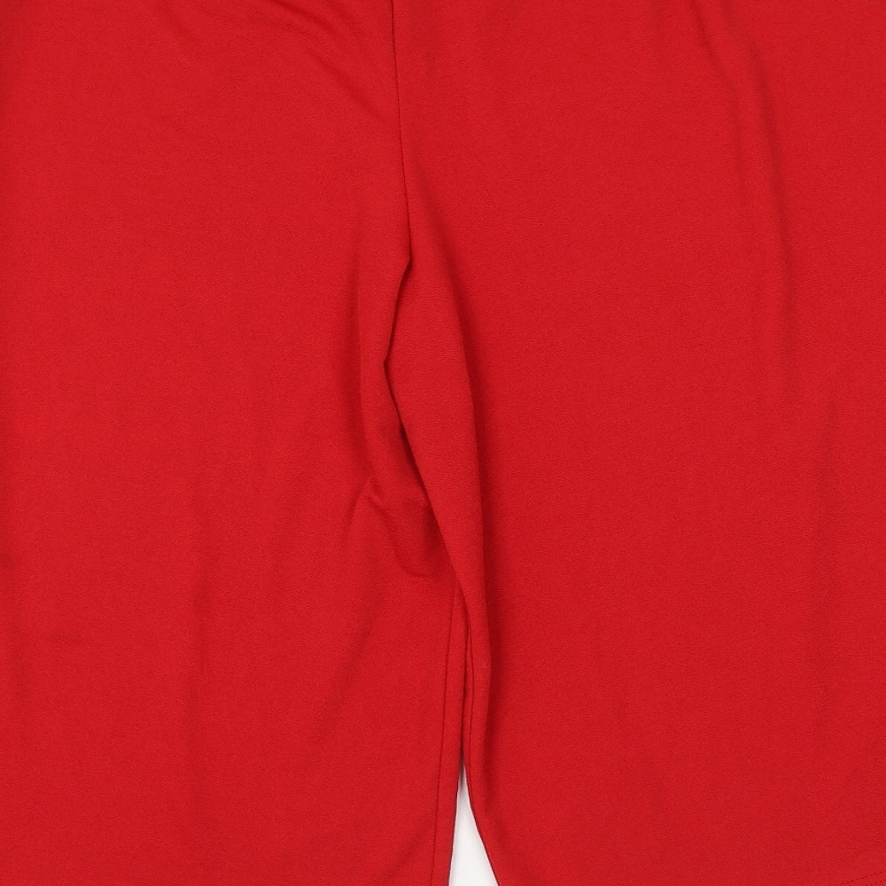 Preworn Womens Red Polyester Culotte Shorts Size 34 in L17 in Regular