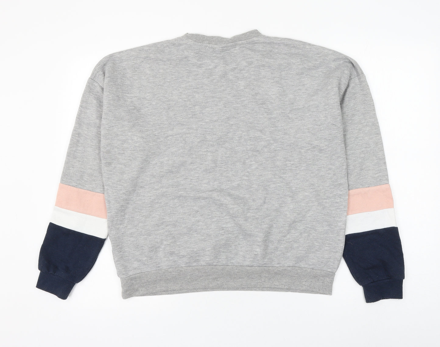 Primark Womens Grey Colourblock Polyester Pullover Sweatshirt Size 10 Pullover - Disney Stitch