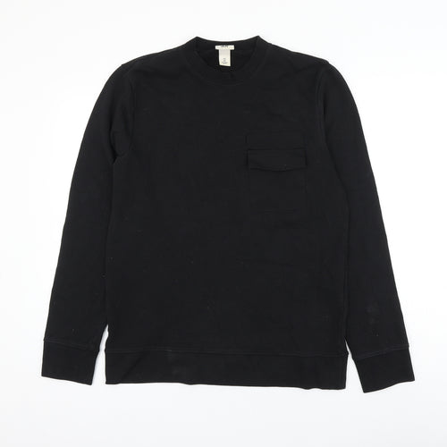 H&M Mens Black Cotton Pullover Sweatshirt Size S