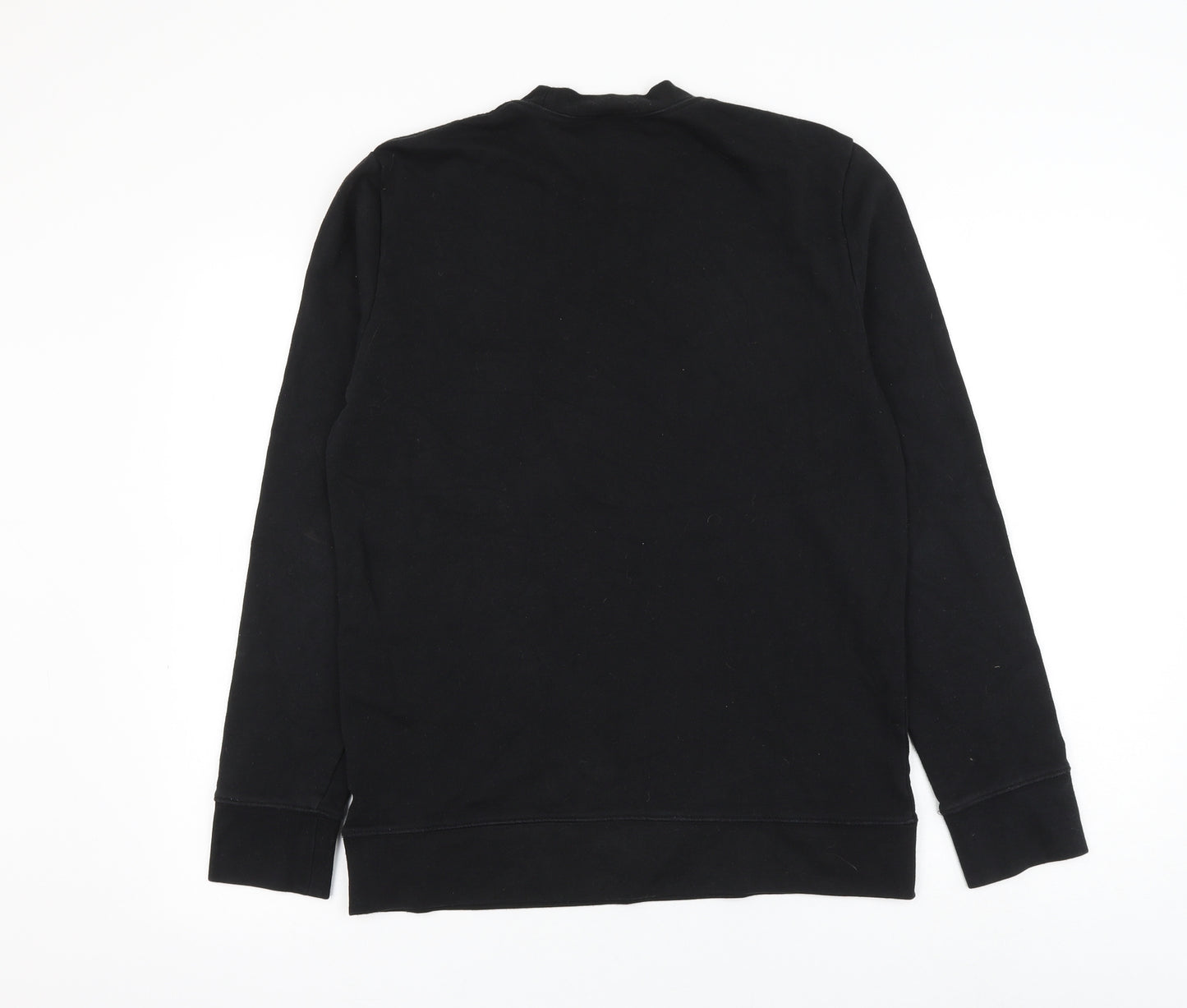 H&M Mens Black Cotton Pullover Sweatshirt Size S