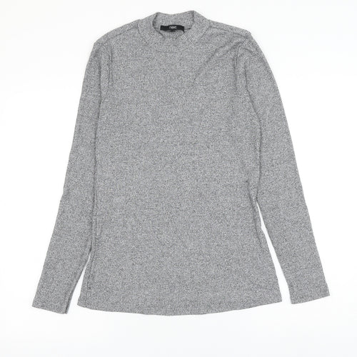 NEXT Womens Grey Round Neck Polyester Pullover Jumper Size 14