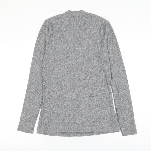 NEXT Womens Grey Round Neck Polyester Pullover Jumper Size 14