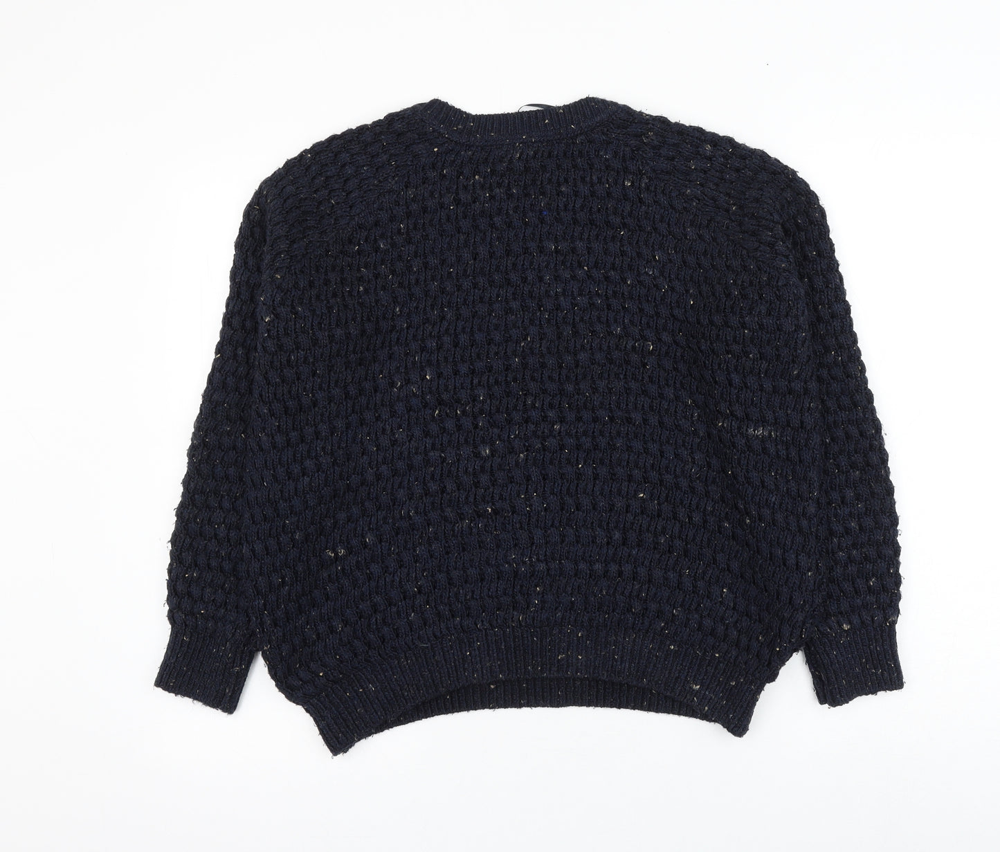 Topshop Womens Blue Round Neck Acrylic Pullover Jumper Size 10