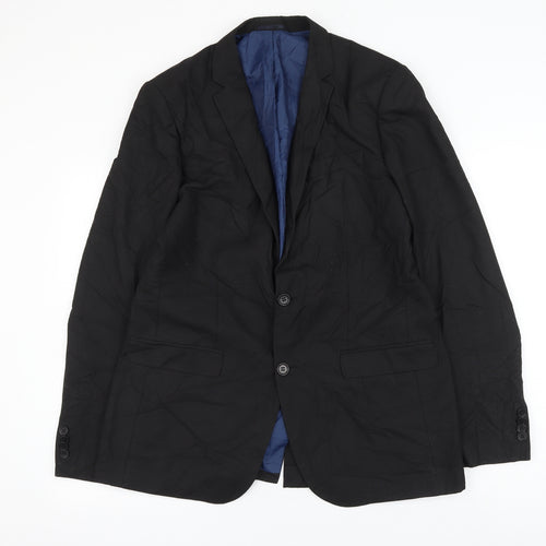 riveris Mens Black Polyester Jacket Suit Jacket Size 42