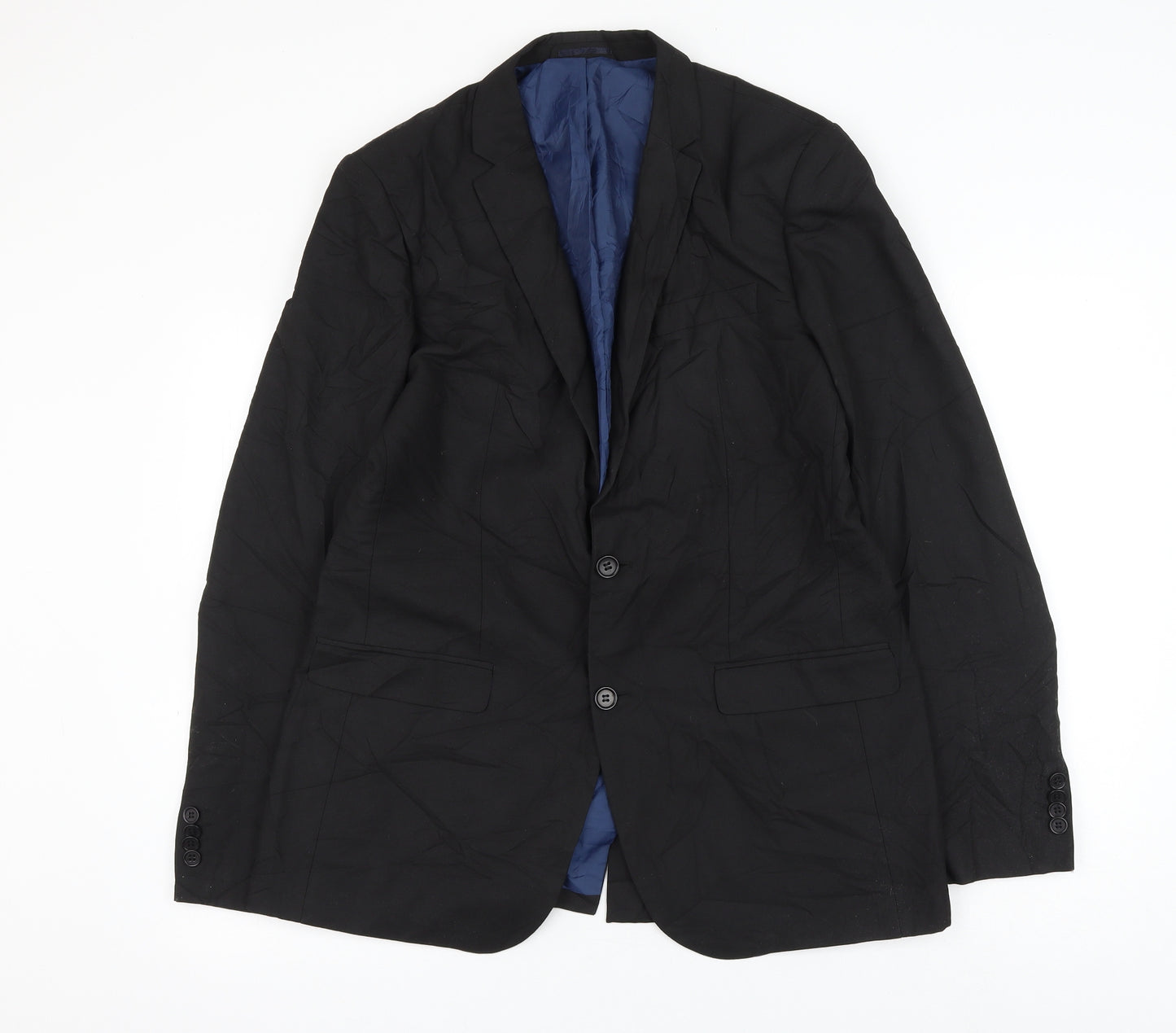 riveris Mens Black Polyester Jacket Suit Jacket Size 42