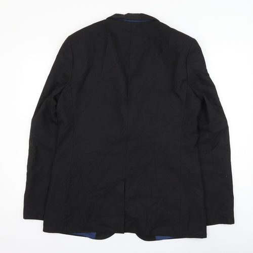riveris Mens Black Polyester Jacket Suit Jacket Size 42