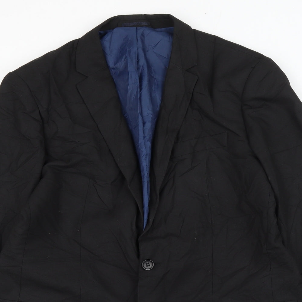 riveris Mens Black Polyester Jacket Suit Jacket Size 42