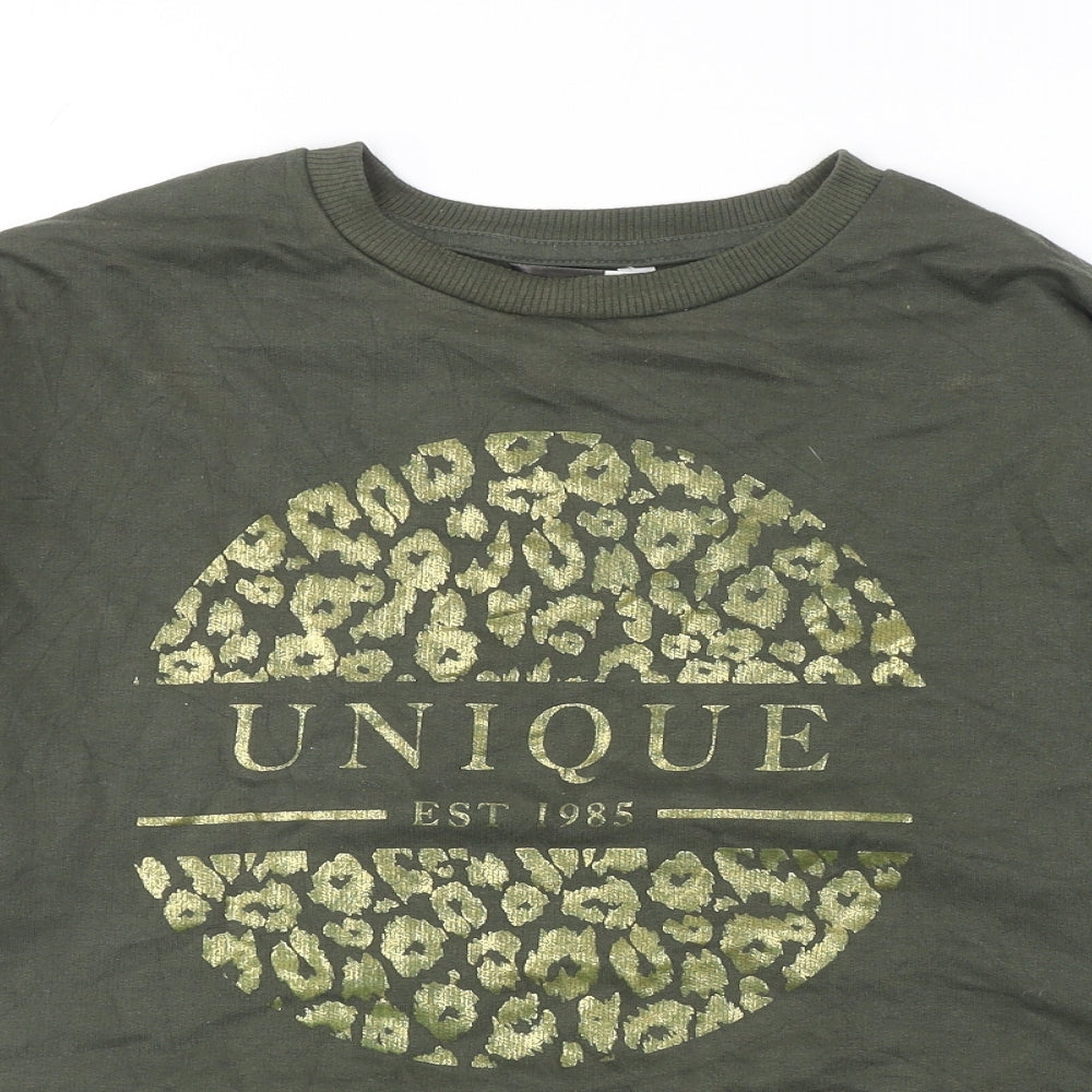 PEP & CO Womens Green Cotton Pullover Sweatshirt Size M Pullover - Unique
