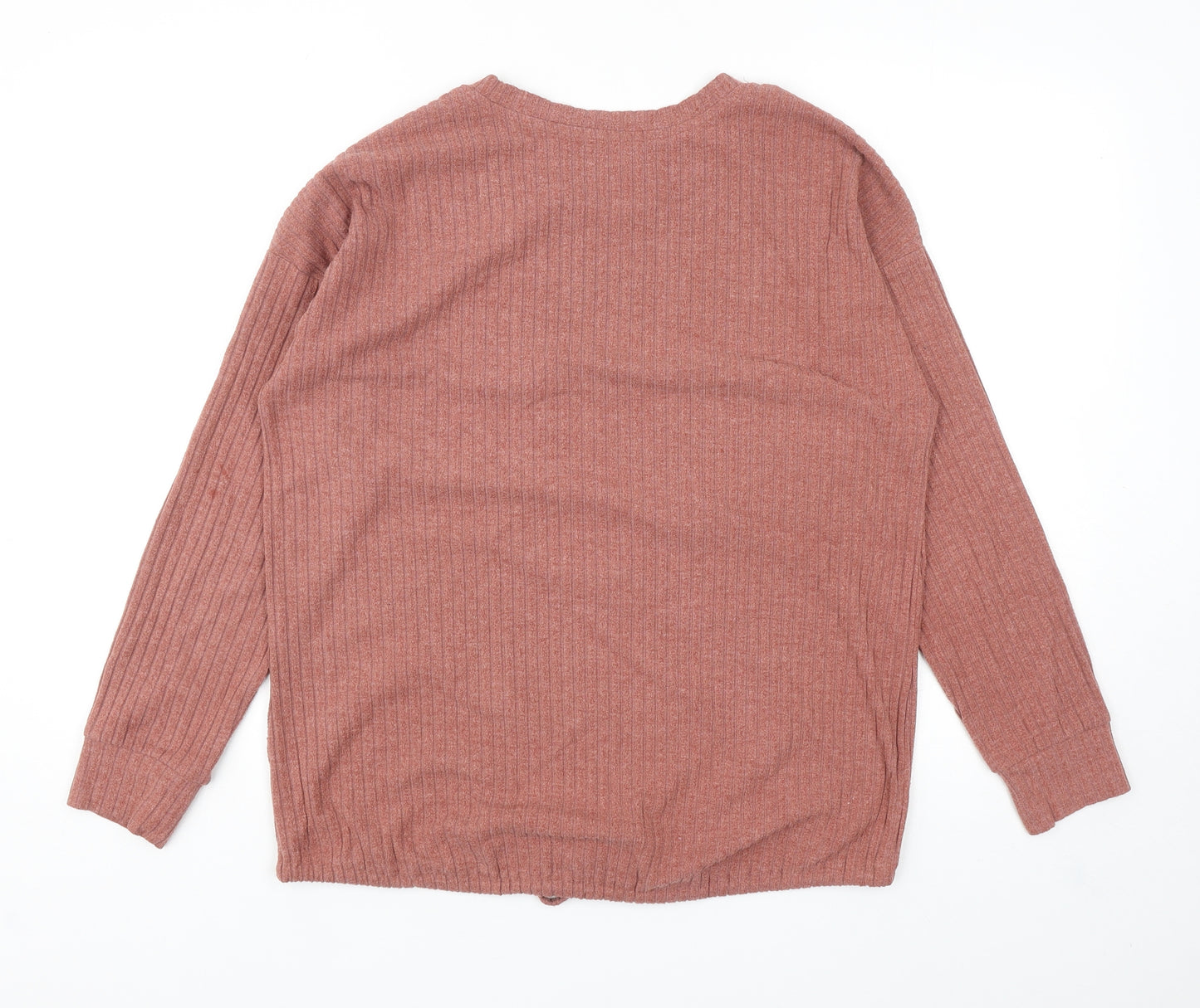Papaya Womens Pink Polyester Pullover Sweatshirt Size 12 Drawstring