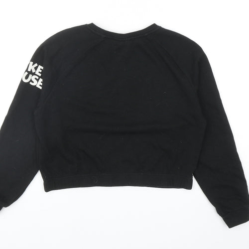 Primark Girls Black Cotton Pullover Sweatshirt Size 11-12 Years Pullover - Mickey Mouse
