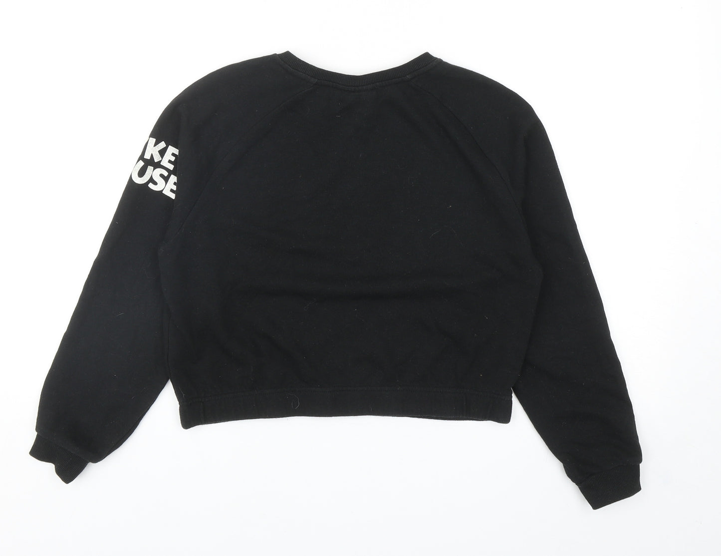 Primark Girls Black Cotton Pullover Sweatshirt Size 11-12 Years Pullover - Mickey Mouse