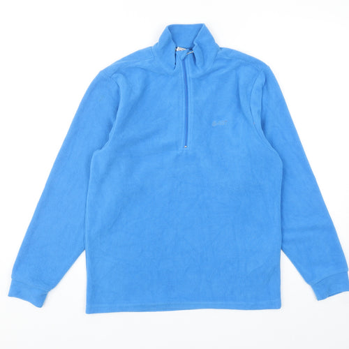AST Boys Blue Polyester Pullover Sweatshirt Size 12-13 Years Zip