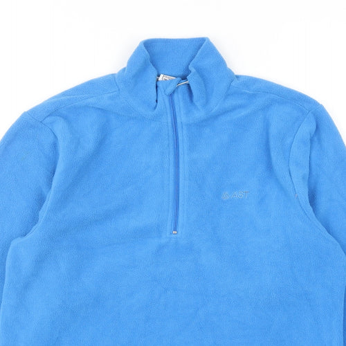 AST Boys Blue Polyester Pullover Sweatshirt Size 12-13 Years Zip