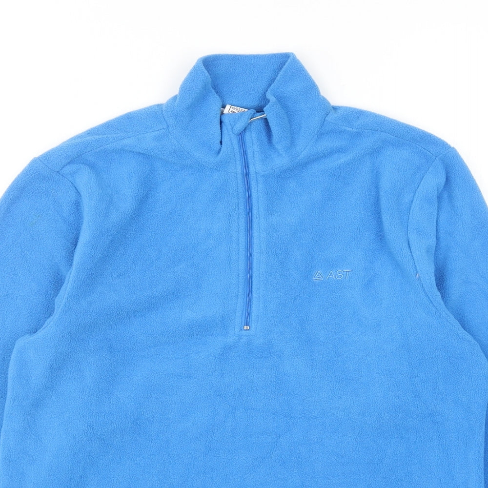 AST Boys Blue Polyester Pullover Sweatshirt Size 12-13 Years Zip