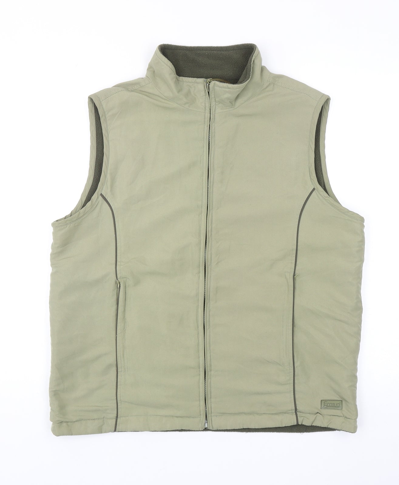 Bonmarché Womens Green Gilet Waistcoat Size S Zip