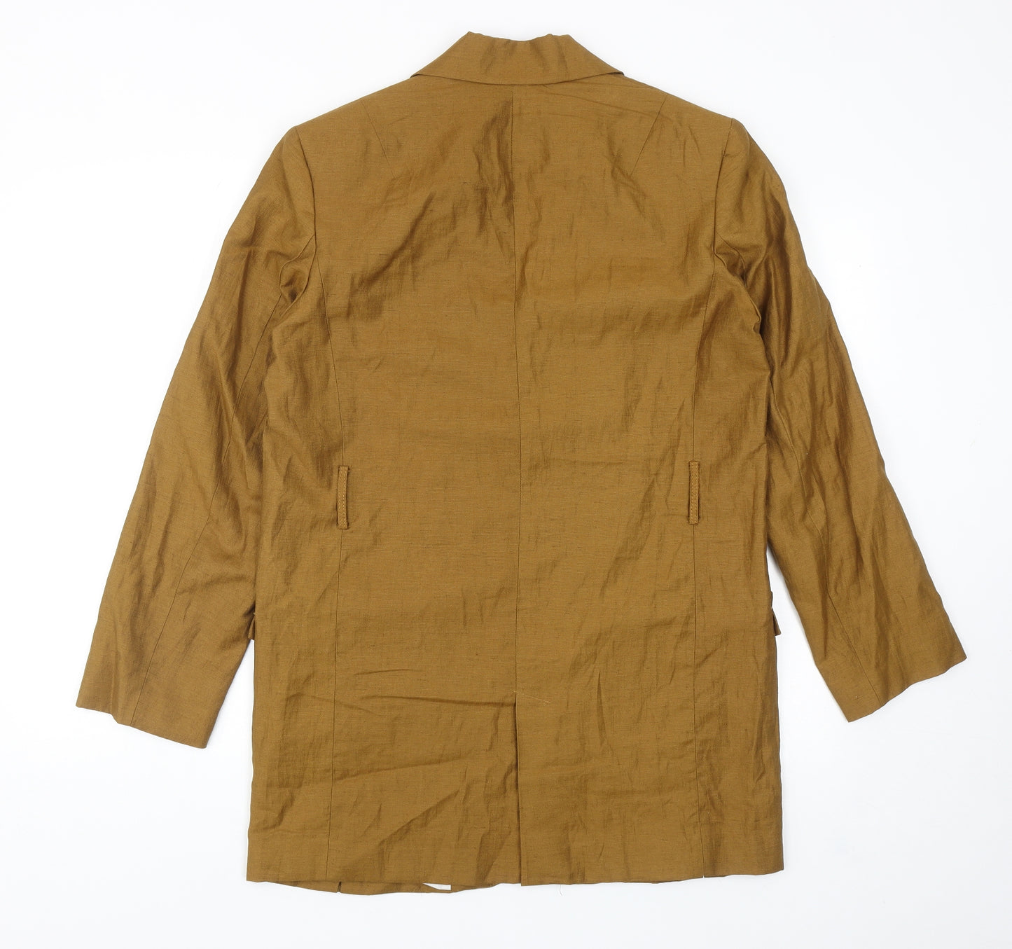 Zara Womens Brown Jacket Blazer Size S Button
