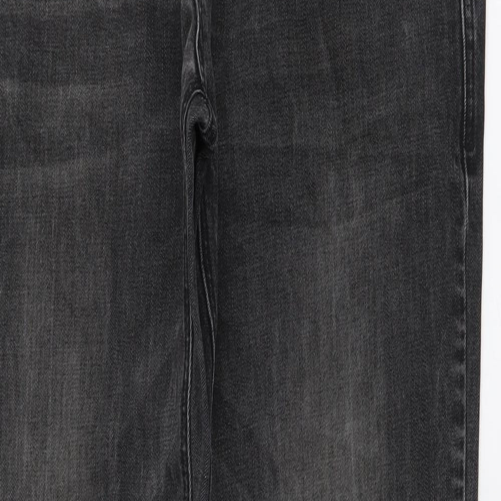 NEXT Mens Grey Cotton Straight Jeans Size 30 in L30 in Regular Button