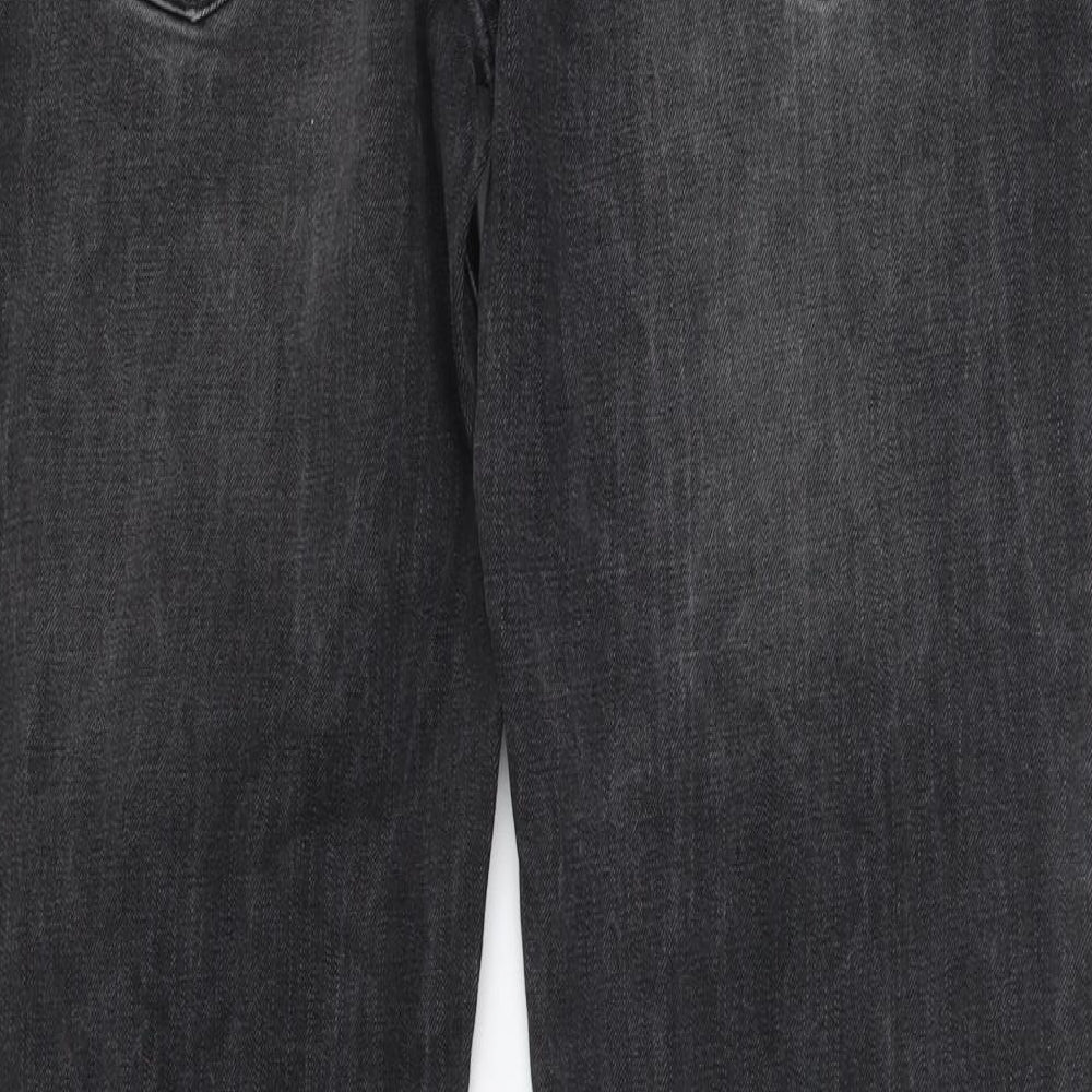 NEXT Mens Grey Cotton Straight Jeans Size 30 in L30 in Regular Button