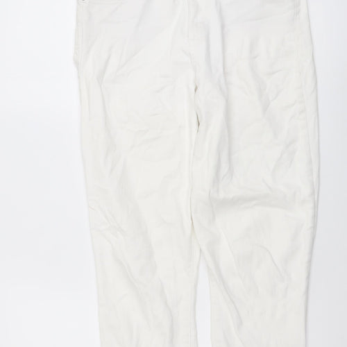 Gap Womens White Cotton Tapered Jeans Size 28 in L24 in Regular Button