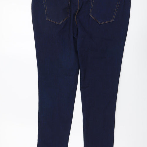 Denim & Co. Womens Blue Cotton Jegging Leggings Size 14 L26 in