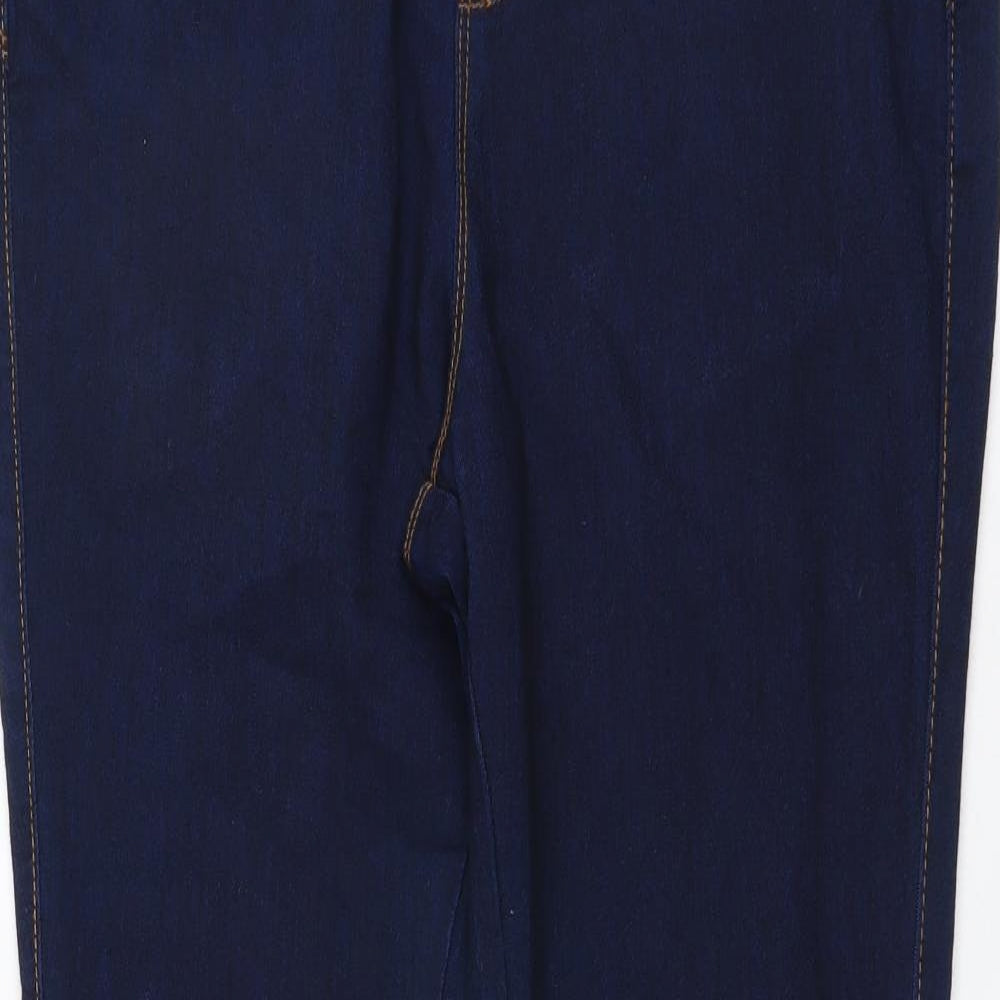 Denim & Co. Womens Blue Cotton Jegging Leggings Size 14 L26 in