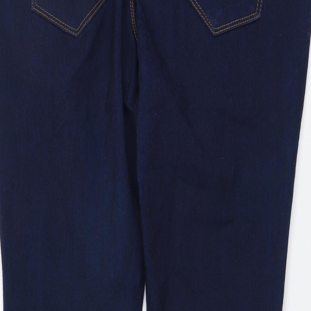 Denim & Co. Womens Blue Cotton Jegging Leggings Size 14 L26 in