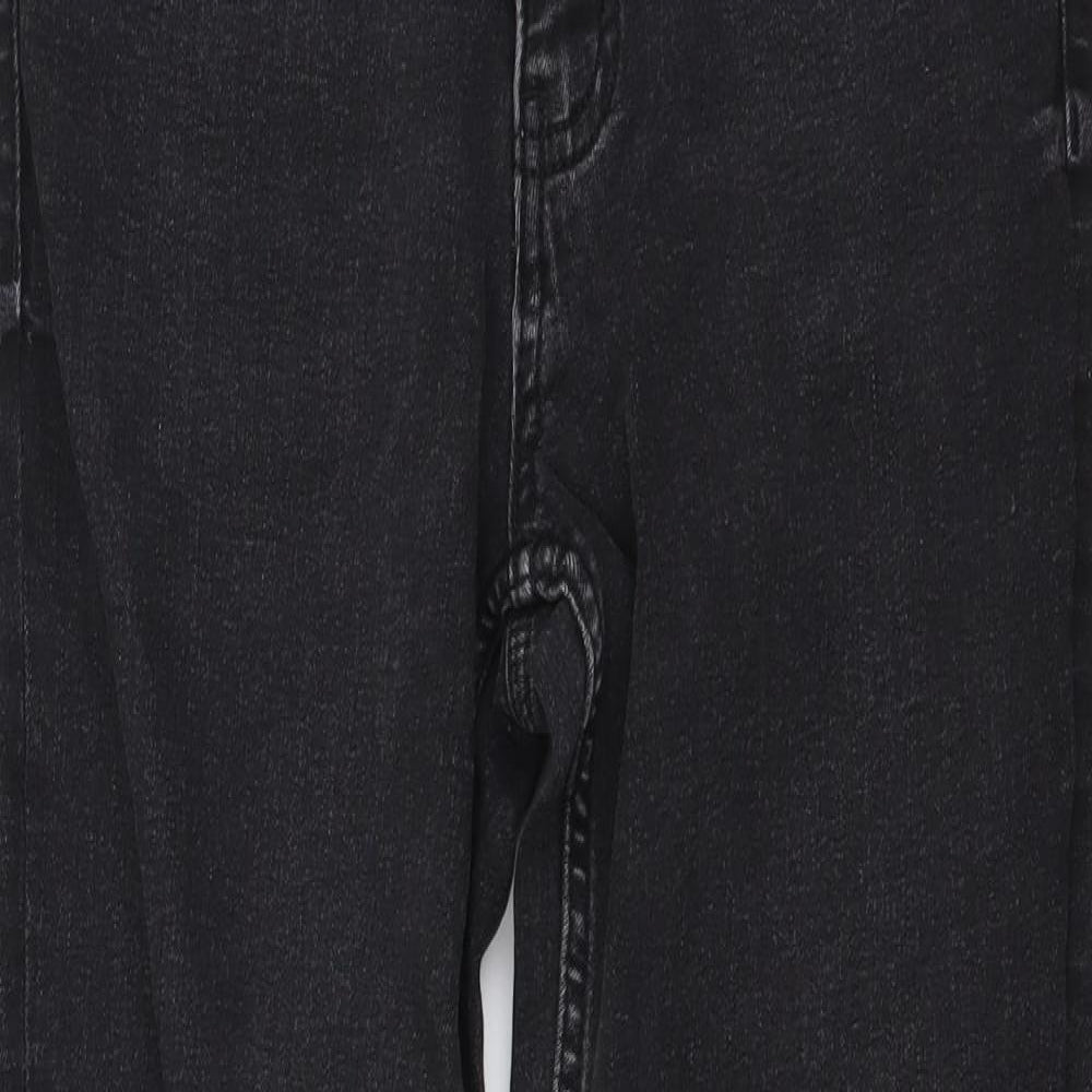 Marks and Spencer Womens Grey Cotton Skinny Jeans Size 8 L25 in Regular Button