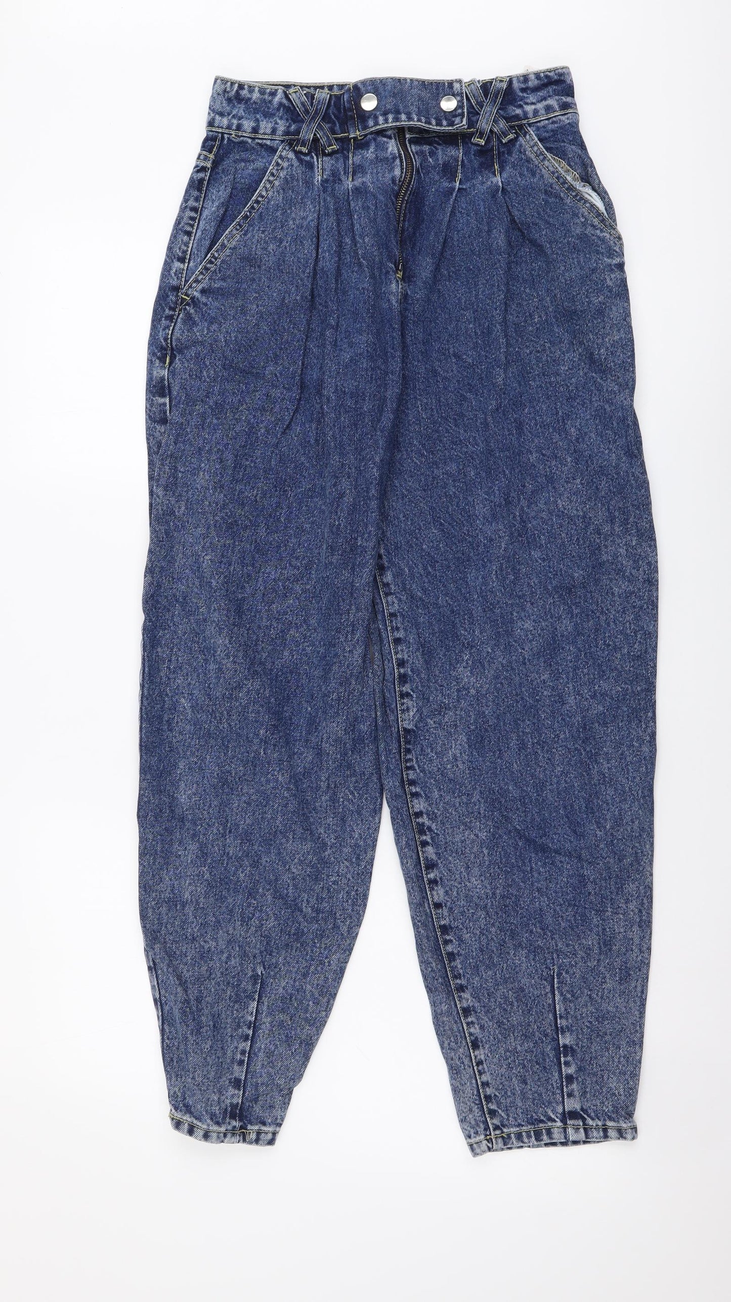 STR Womens Blue Cotton Mom Jeans Size 26 in L26 in Regular Button