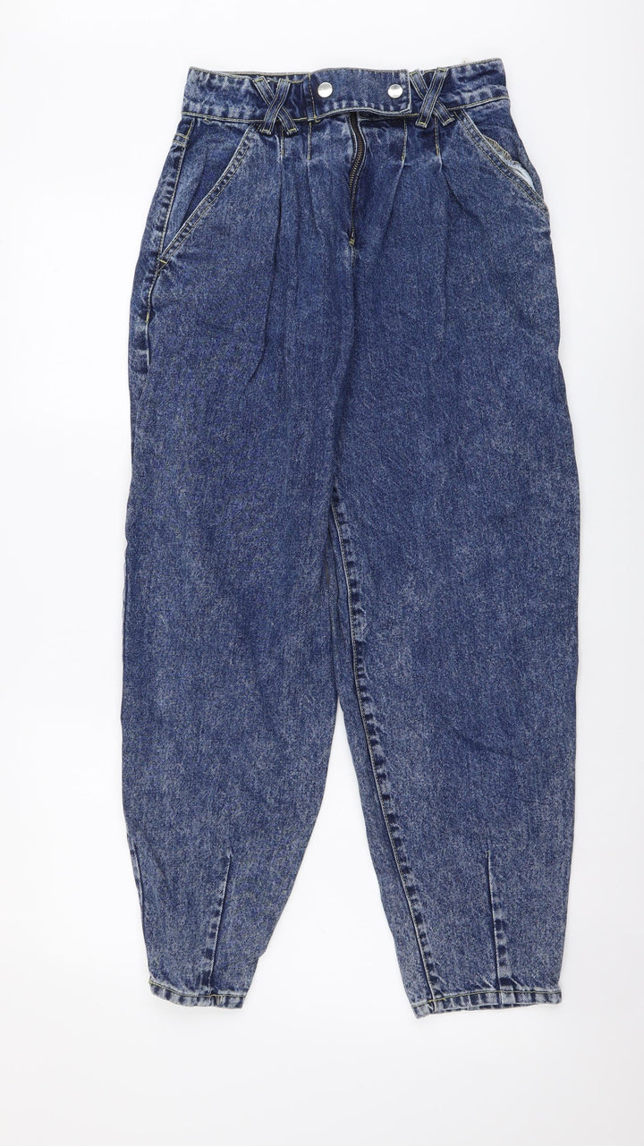 STR Womens Blue Cotton Mom Jeans Size 26 in L26 in Regular Button
