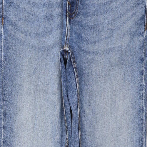 Burton Mens Blue Cotton Straight Jeans Size 32 in L30 in Slim Button