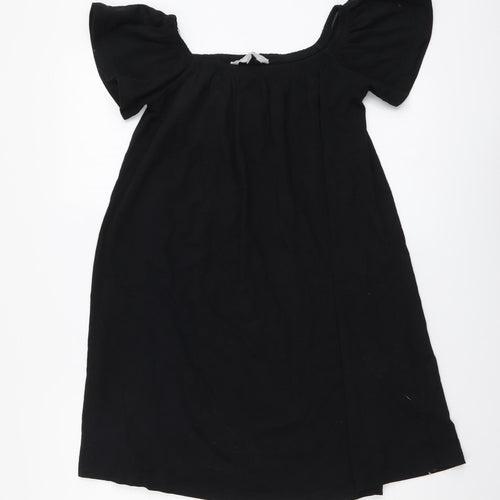 Red Herring Womens Black Cotton A-Line Size 8 Round Neck Pullover