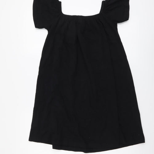 Red Herring Womens Black Cotton A-Line Size 8 Round Neck Pullover