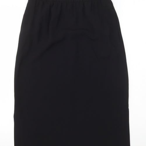 Marks and Spencer Womens Black Polyester Straight & Pencil Skirt Size 8