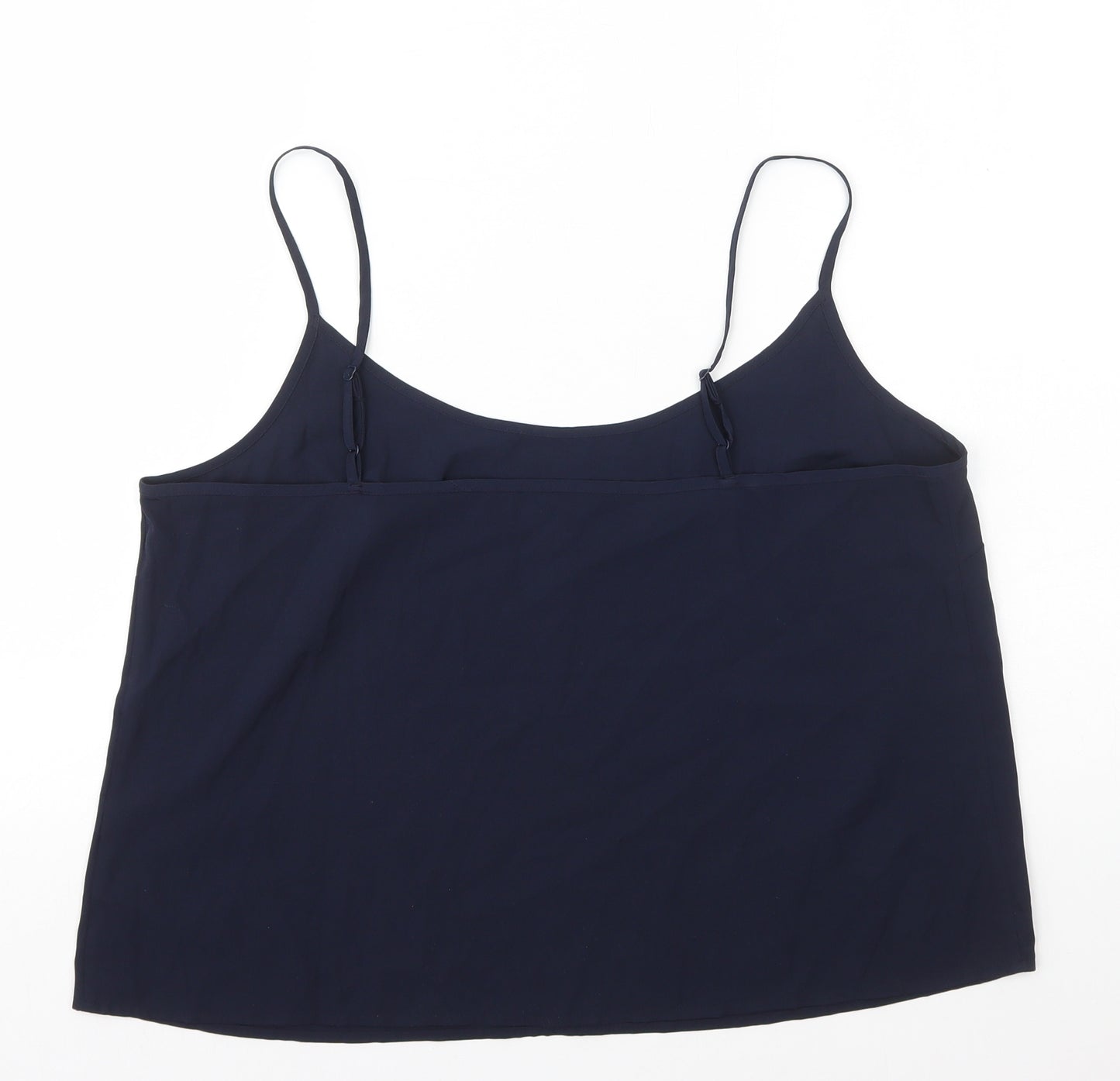 Marks and Spencer Womens Blue Polyethylene Camisole Tank Size 16 Round Neck