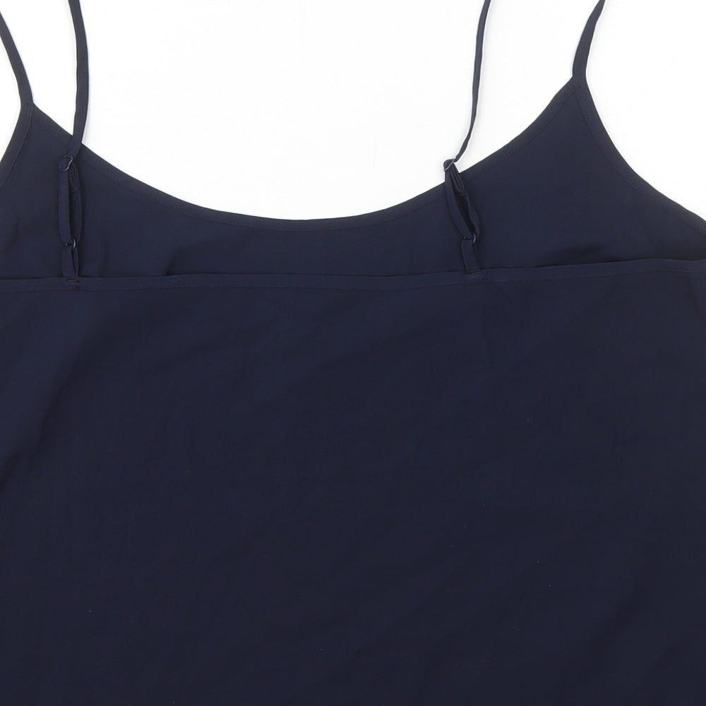 Marks and Spencer Womens Blue Polyethylene Camisole Tank Size 16 Round Neck