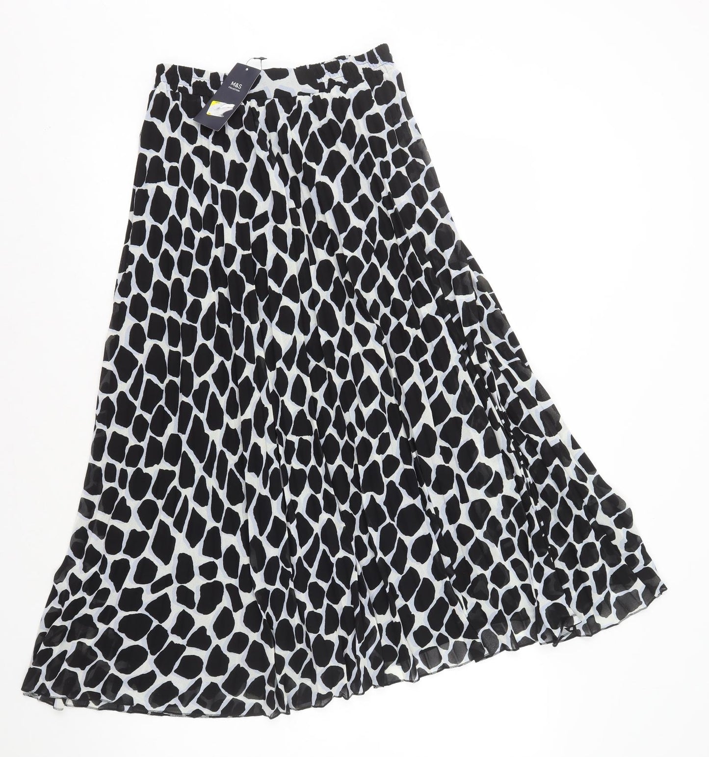 Marks and Spencer Womens Multicoloured Animal Print Polyethylene A-Line Skirt Size 8