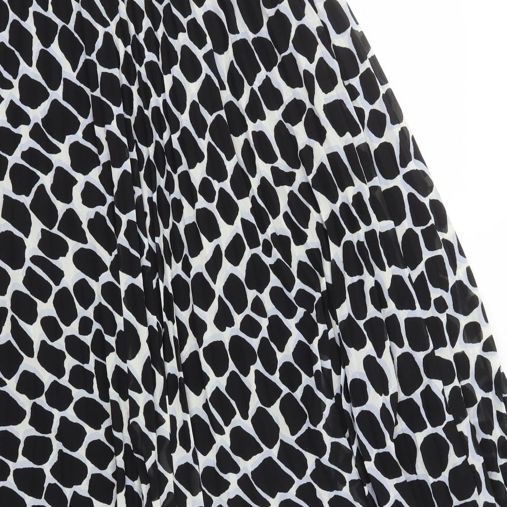 Marks and Spencer Womens Multicoloured Animal Print Polyethylene A-Line Skirt Size 8