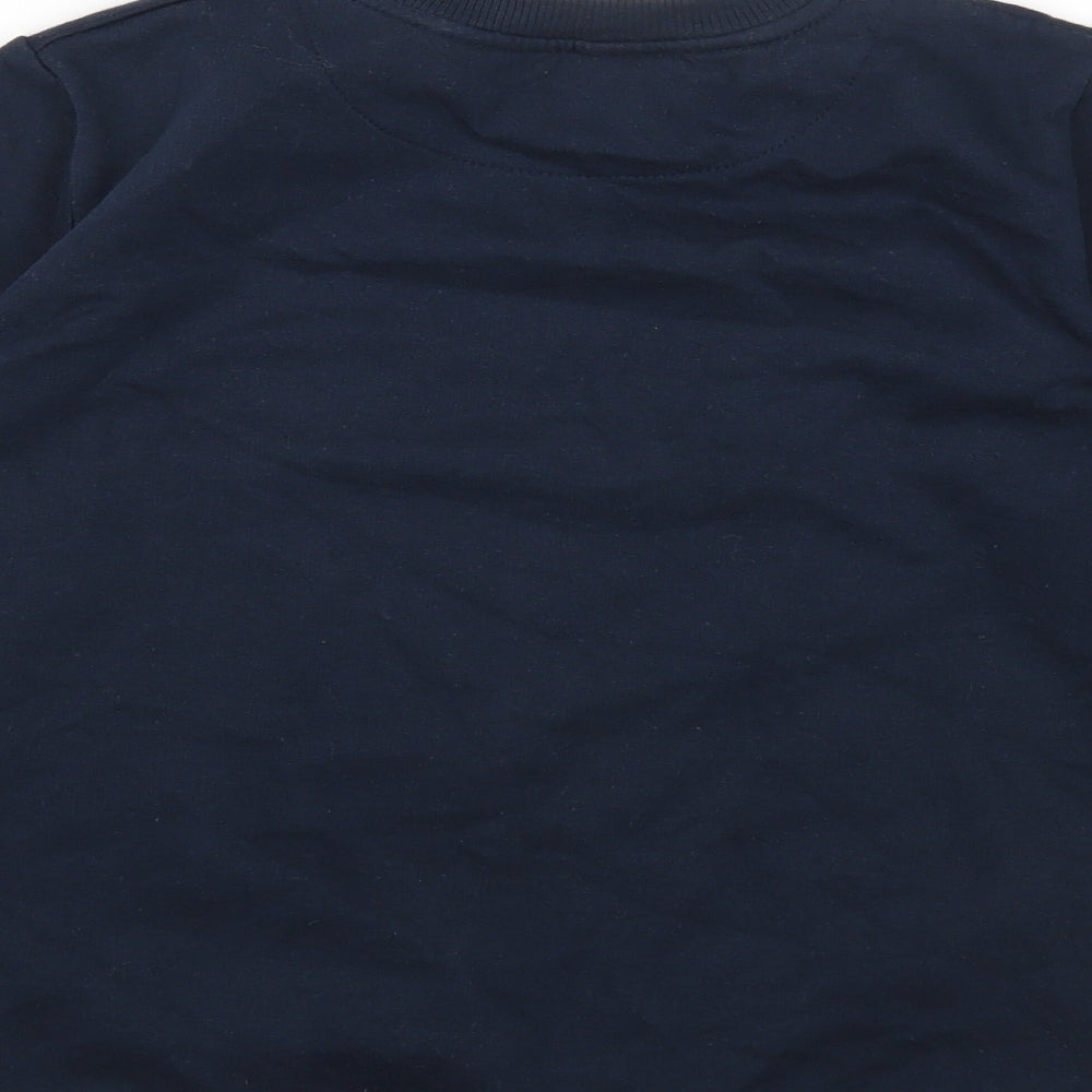 PEP&CO Girls Blue Round Neck Cotton Pullover Jumper Size 10-11 Years Pullover - Festive Crew