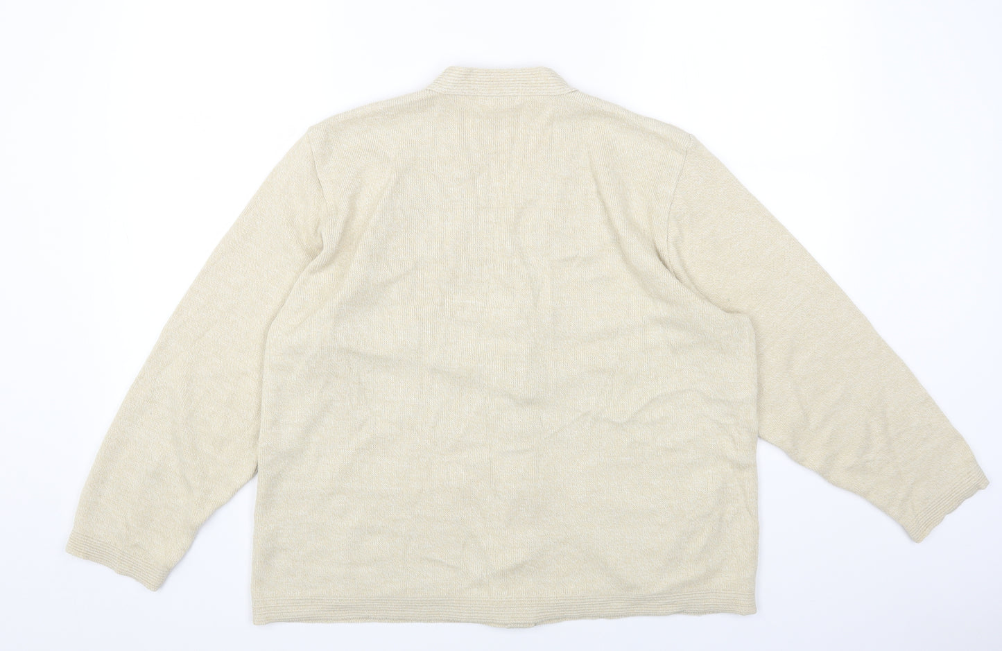 Care Womens Ivory Round Neck Acrylic Cardigan Jumper Size XL