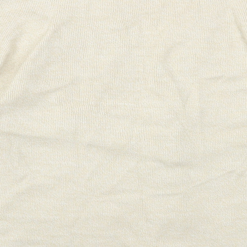 Care Womens Ivory Round Neck Acrylic Cardigan Jumper Size XL