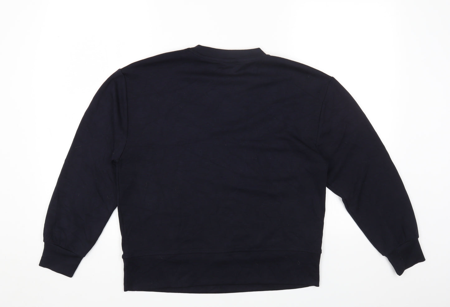 F&F Womens Blue Round Neck Nylon Pullover Jumper Size 8
