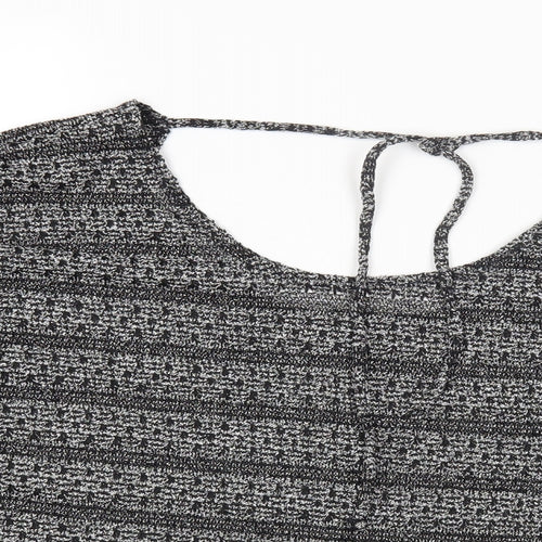 NEXT Womens Grey Round Neck Polyester Pullover Jumper Size 16